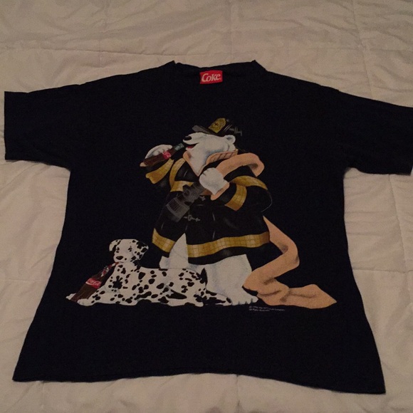 Vintage Other - Vtg 1996 Coke brand dark navy blue t shirt